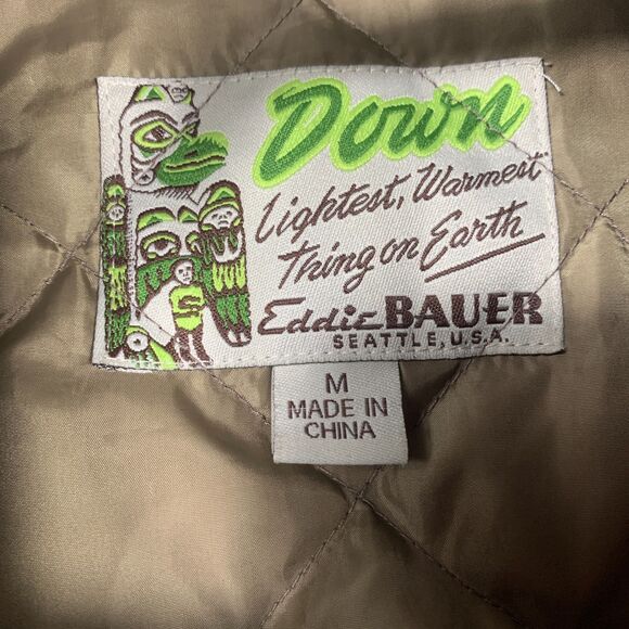 Eddie Bauer Quilted Jacket Medium Mauve Purple Fall Layering Classic Core Style - Picture 13 of 13